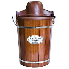 Nostalgia ICMP600WD Vintage Collection 6-Qt. Wood Bucket Electric I...