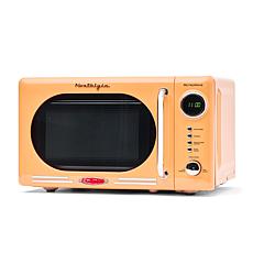 Nostalgia Retro 0.7 Cubic Foot 700-Watt Microwave Oven Orange
