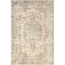 nuLOOM Jacquie Machine Washable Vintage Floral 3' x 5' Area Rug 