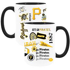 Official MLB 2-Pack 15oz Inner Color Mugs Pirates