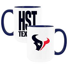 Official NFL TRI Team Code 15 oz. Mug 2-pack - Houston Texans