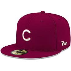 Officially Licensed Fanatics MLB Men's Cubs White Logo Fitted Hat