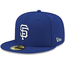 Officially Licensed Fanatics MLB Men's Giants White Logo Fitted Hat