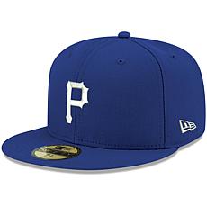 Officially Licensed Fanatics MLB Men's Pirates White Logo Fitted Hat