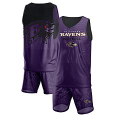 Officially Licensed League NFL Baltimore Ravens Neck & Shorts Set