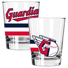 Officially Licensed MLB 15 oz. Old Fashioned Glass 2-pack - Guardians