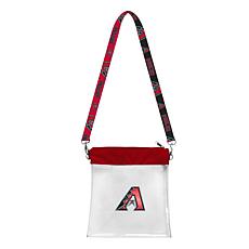 Officially Licensed MLB Clear Satchelette Bag w/3D Logo- Diamondbacks
