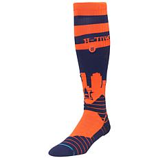Officially Licensed MLB Men Stance Navy Diamond Pro OTC Socks - Astros