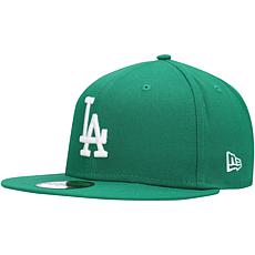 Officially Licensed MLB Men's New Era White Logo Fitted Hat - Dodgers 