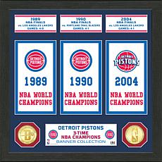Officially Licensed NBA Detroit Pistons Banner Bronze Coin Photo Mint
