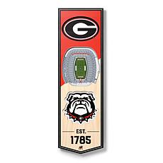 Officially Licensed NCAA 6" x 19" 3D Stadium Banner - Georgia Bulldogs