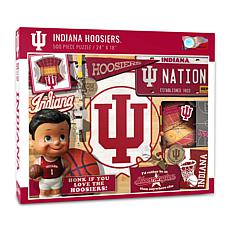 Officially Licensed NCAA Indiana Hoosiers Retro 500-Piece Puzzle