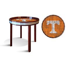 Officially Licensed NCAA U of TN 24" Barrel Top Side Table