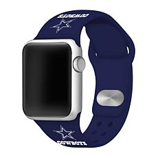 Officially Licensed NFL 42/44mm Apple Watch Med. Sport Band - Cowboys