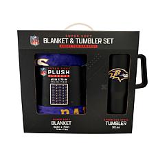 Officially Licensed NFL 60 x 70 Throw & 30oz Tumbler Combo Set