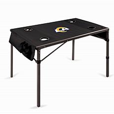 Officially Licensed NFL Black Portable Folding Travel Table - LA Rams