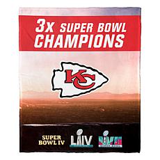 Officially Licensed NFL Chiefs SB LVII 3X Champs Silk Touch Blanket