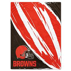 Cleveland Browns 50 x 60 Heathered Plaid Flannel Fleece Blanket