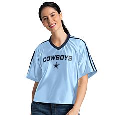 Officially Licensed NFL Cowboys Women's Fashion Satin V-Neck Jersey...