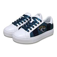 Officially Licensed NFL Lace-Up Sparkle Sneaker by Cuce Shoes