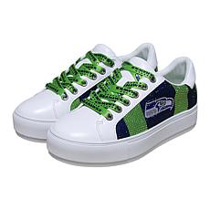 Officially Licensed NFL Lace-Up Sparkle Sneaker by Cuce Shoes