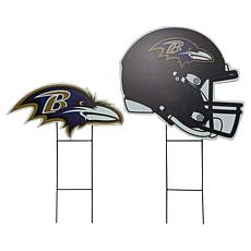 Officially Licensed NFL Logo & Helmet 2pk Yard Signs by Pegasus Sports