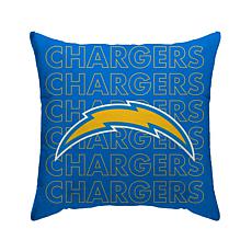 Officially Licensed NFL Los Angeles Chargers Poly Span Décor Pillow