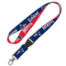 Officially Licensed NFL Reversible Lanyard Detachable Buckle, Patriots