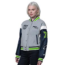 Officially Licensed NFL Starter Women's Cropped Varsity Jacket by Glll