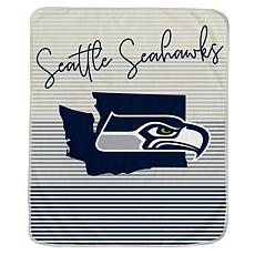Officially Licensed NFL Ultra Fleece State Stripe Blanket - Seahawks