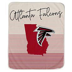 Officially Licensed NFL Ultra Fleece State Stripe Blanket - Falcons