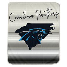 Officially Licensed NFL Ultra Fleece State Stripe Blanket - Panthers