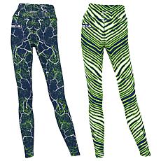 Officially Licensed NFL Women's 2-pack Printed Leggings by Zubaz