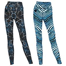 Officially Licensed NFL Women's 2-pack Printed Leggings by Zubaz