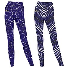 Officially Licensed NFL Women's 2-pack Printed Leggings by Zubaz
