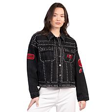 Officially Licensed NFL Women's Denim Studded Jacket by Glll