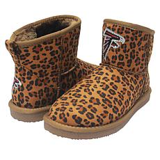 Officially Licensed NFL Women's Leopard-Print Bling Boot by Love Cuce