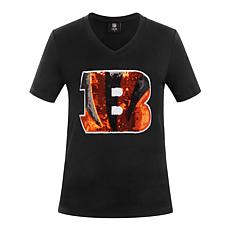 Officially Licensed NFL Women's Sequin Logo Tee from Fabgating by Cucé