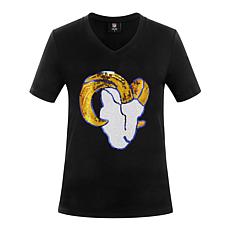 Officially Licensed NFL Women's Sequin Logo Tee from Fabgating by Cucé