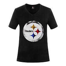 Officially Licensed NFL Women's Sequin Logo Tee from Fabgating by Cucé