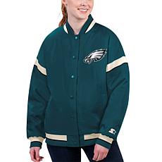 Women's Cuce Black San Francisco 49ers Full-Zip Varsity Jacket