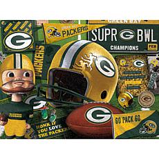 Officially Licensed NFL Wooden Retro Series Puzzle-Green Bay Packers