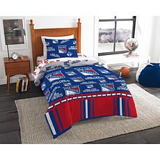 Officially Licensed NHL Twin Bed In a Bag Set - New York Rangers