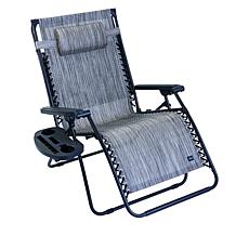 Paradise by Bliss 33" XXL Zero Gravity Chair with Canopy & Pillow