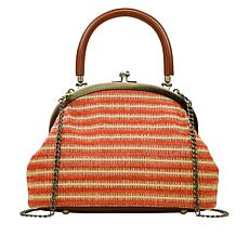 Patricia Nash Willow Woven Top Handle Frame Bag