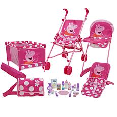 Peppa Pig 21-Piece Doll Play Set with Stroller & Accessories