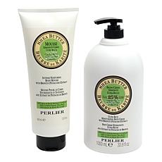 Perlier Shea Butter Pistachio Shower Cream + Body Mousse 