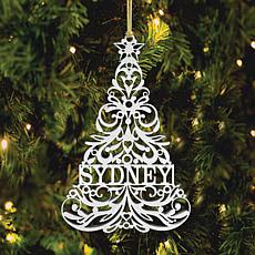 Personalized Planet Personalized White Wood Tree Ornament 