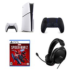 PS5 Disc Console Spiderman 2 Bundle with Headset & Controller