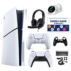 PS5 Slim Console with Extra DualSense, Accessories Kit & Voucher